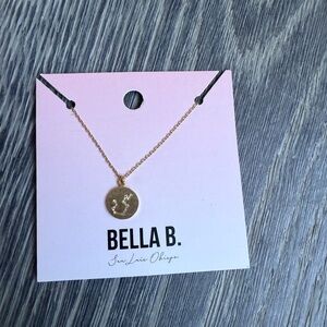 Aquarius Zodiac Coin Constellation Necklace in Gold